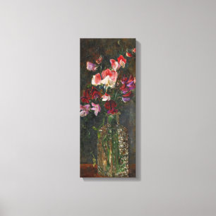 Still Life with Lentils Bouquet Floral red pink Canvas Print