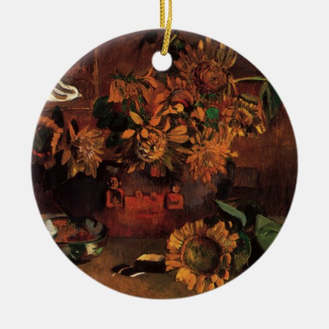 Still Life with L'Esperance (Hope) by Paul Gauguin Ceramic Tree Decoration (Front)