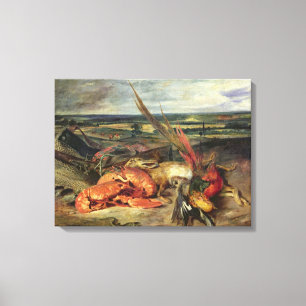 Still Life with Lobsters, 1826-27 Canvas Print