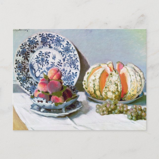 Still Life with Melon, 1872 Claude Monet Postcard (Front)