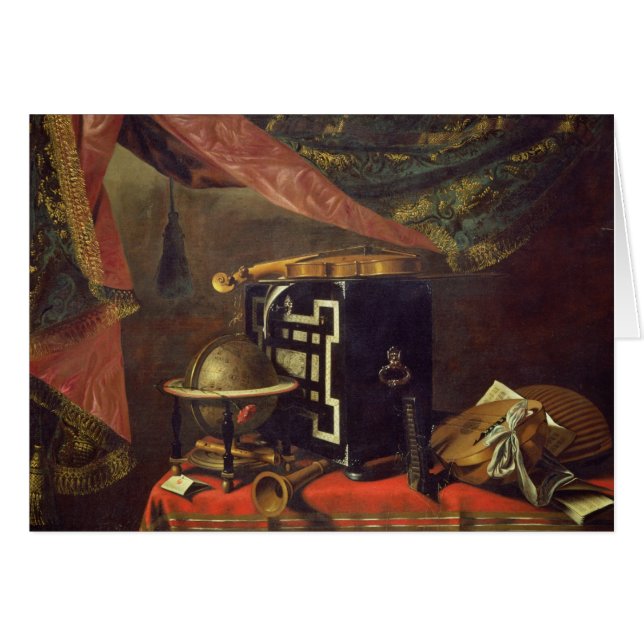 Still Life with Musical Instruments (oil on canvas (Front Horizontal)