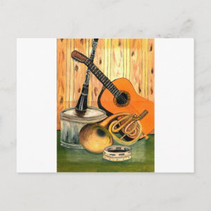 Still Life with Musical Instruments Postcard