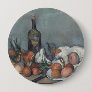 Still Life with Onions, OIl Painting, Paul Cezanne 10 Cm Round Badge