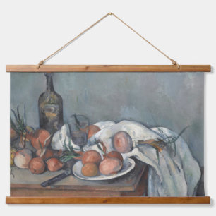 Still Life with Onions, OIl Painting, Paul Cezanne Hanging Tapestry