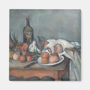 Still Life with Onions, OIl Painting, Paul Cezanne Magnet