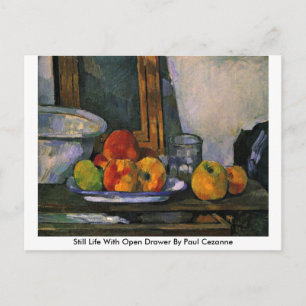 Still Life With Open Drawer By Paul Cezanne Postcard