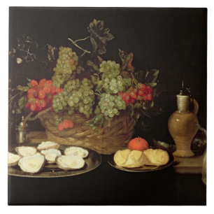 Still Life with Oysters Tile