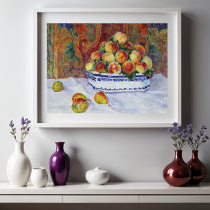 Still Life with Peaches, Renoir Poster