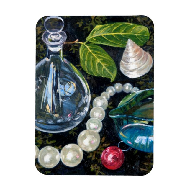 Still Life with Pearls Magnet (Vertical)