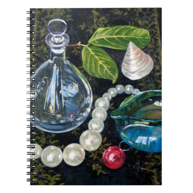 Still Life with Pearls Spiral Notebook (Front)