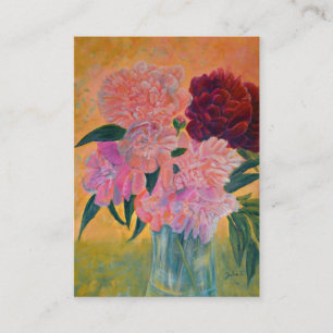 Still Life with Peonies Painting Enclosure Card