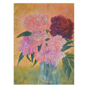 Still Life with Peonies Painting Tablecloth