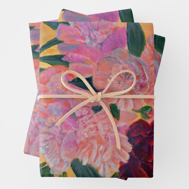 Still Life with Peonies Painting     Wrapping Paper Sheet (In situ)