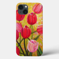 Still life with Pink and Red Tulips Painting 