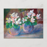 Still Life with Pink Cyclamen Painting