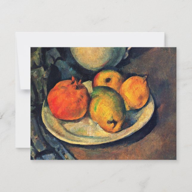 Still Life With Pomegranate And Pears Invitation (Front)