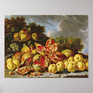 Still Life with pomegranates Poster