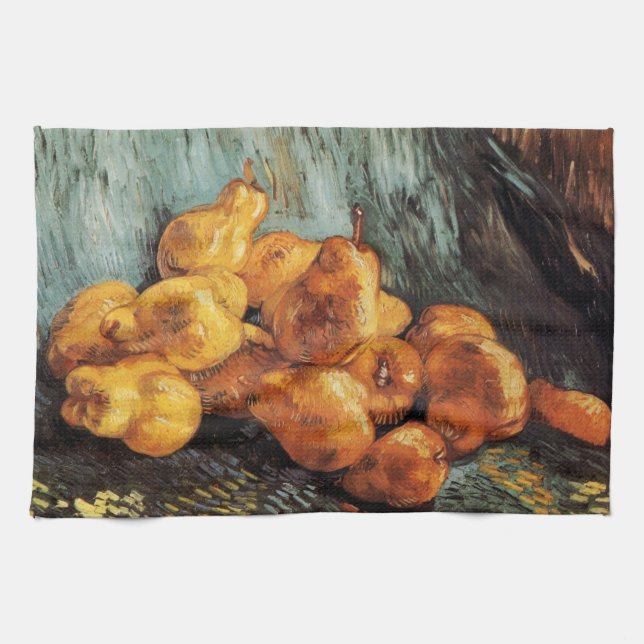 Still Life with Quince Pears by Vincent van Gogh Tea Towel (Horizontal)
