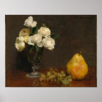 Still Life with Roses and Fruit Henri Fantin-Latou
