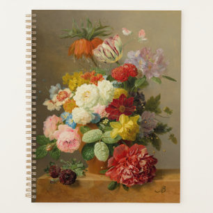Still Life with Roses and Peonies - Bloemers A. Planner