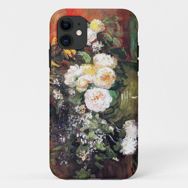 Still Life with Roses and Sunflowers by Vincent Case-Mate iPhone Case (Back)