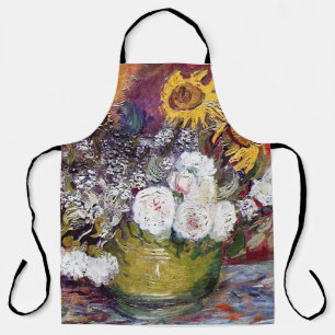 Still Life with Roses and Sunflowers - Van Gogh Apron
