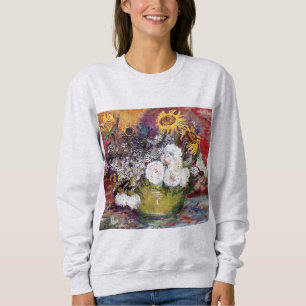 Still Life with Roses and Sunflowers - Van Gogh Sweatshirt