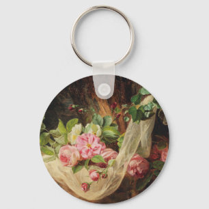 Still Life with Roses on a Forest Floor – Lach A. Key Ring