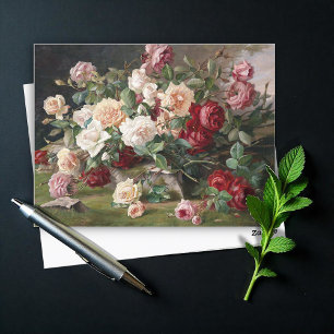 Still life with roses postcard