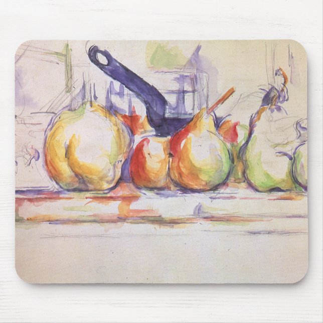 Still Life with Saucepan by Paul Cezanne Mouse Pad (Front)