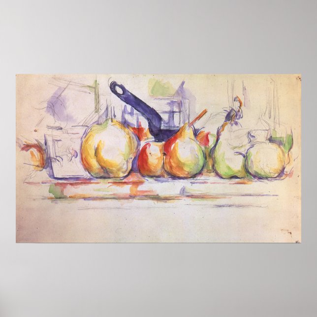 Still Life with Saucepan by Paul Cezanne Poster (Front)