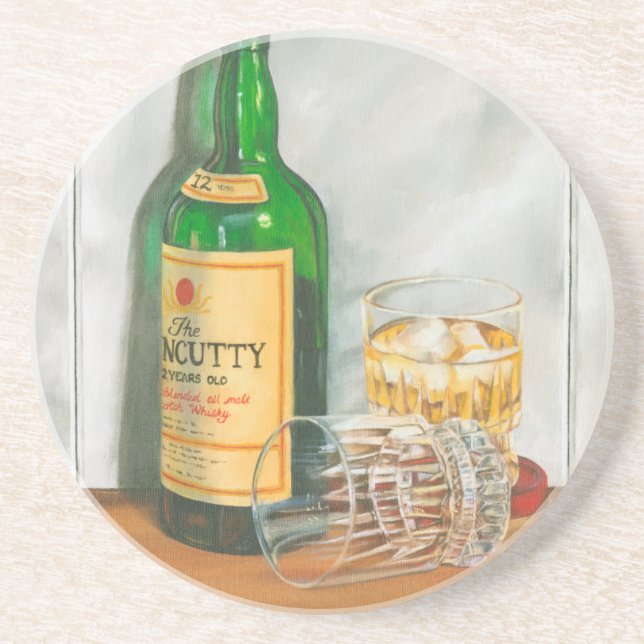 Still Life with Scotch by Jennifer Goldberger Coaster (Front)