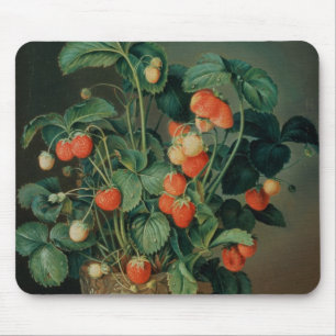 Still life with strawberries mouse pad