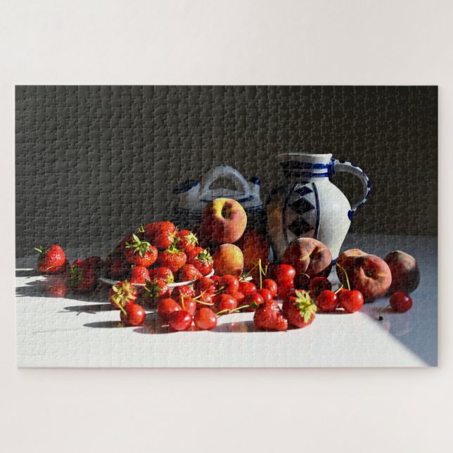 Still Life with Strawberries, Peaches and Cherries Jigsaw Puzzle (Horizontal)