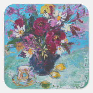 Still Life with Tea Cup 2013 Square Sticker