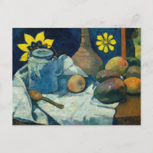 Still Life with Teapot and Fruit Paul Gauguin Postcard