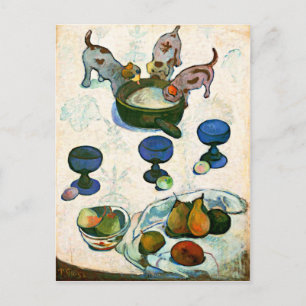 Still Life with Three Puppies, Paul Gauguin Postcard