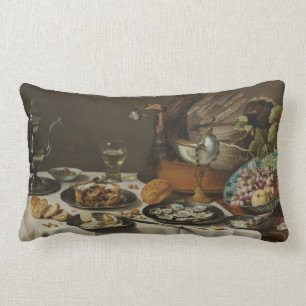 “Still Life With Turkey Pie” custom throw pill Lumbar Cushion