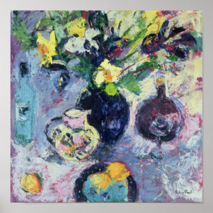 Still Life with Turquoise Bottle 2002 Poster