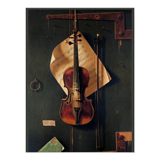 Still Life with Violin, fine art, Poster (Front)
