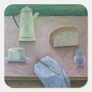 Still Life with Wensleydale Cheese 2013 Square Sticker