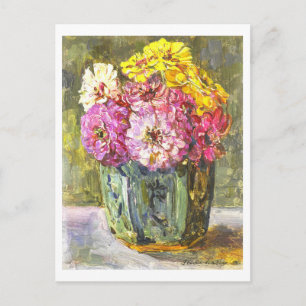 Still Life with Zinnias (1910) by Floris Verster Postcard