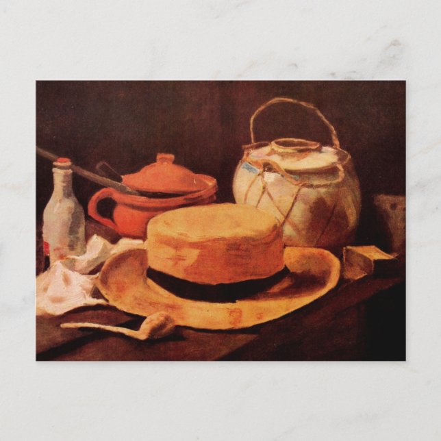 Still Life Yellow Straw Hat by Vincent van Gogh Postcard (Front)