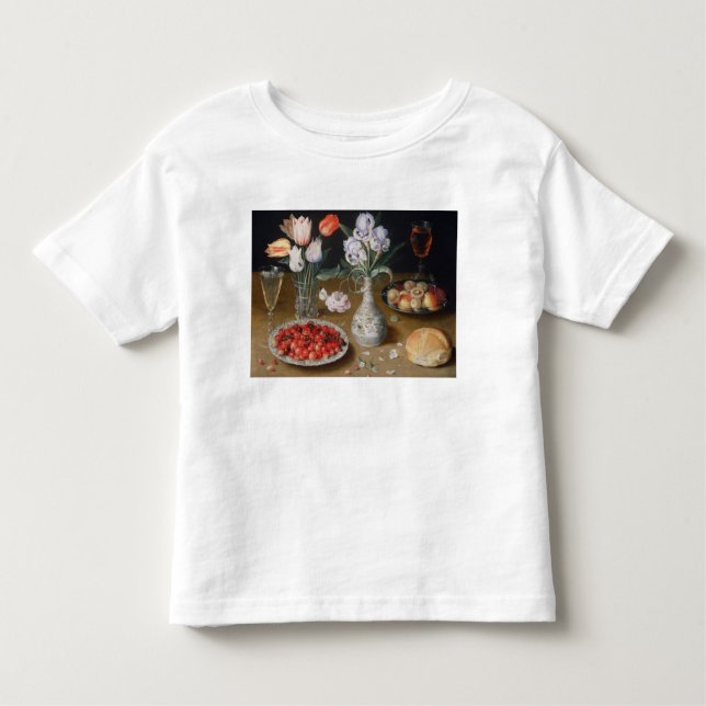 Still Lilies,Tulips, Cherries and Strawberries Toddler T-Shirt (Front)