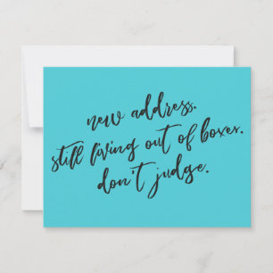 Still Living from Boxes Don't Judge Turquoise Card