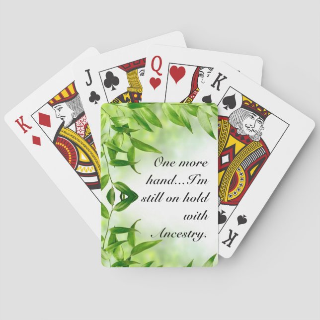 Still on with Ancestry Playing Cards (Back)