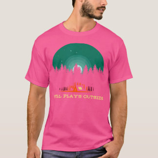 Still Plays Outside Camping Summer Camper Tropical T-Shirt