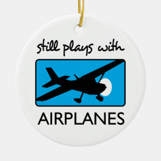 Still Plays With Airplanes Ceramic Tree Decoration