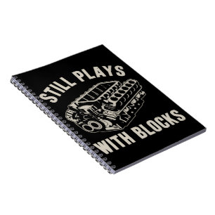 Still Plays with Blocks Funny Car Mechanic Racing  Notebook
