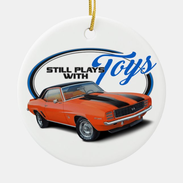 Still Plays with Camaros Ceramic Tree Decoration (Front)